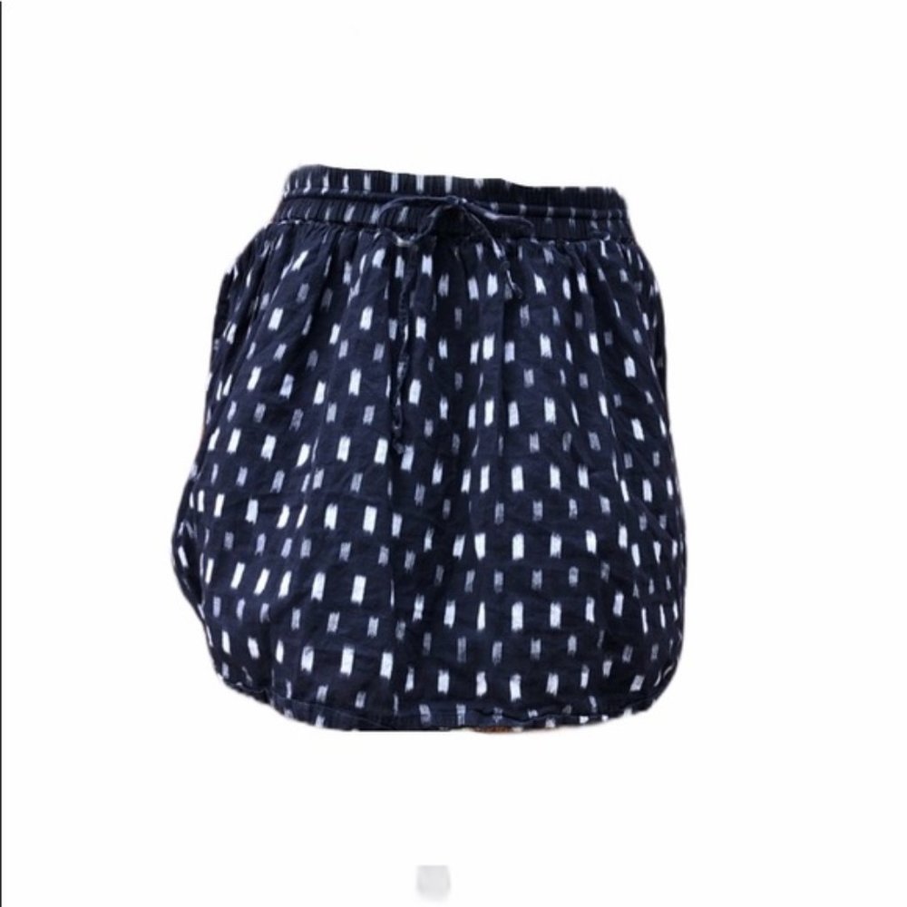 Madewell Navy Ikat Turntable cotton skirt sz large - Picture 2 of 5